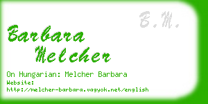 barbara melcher business card